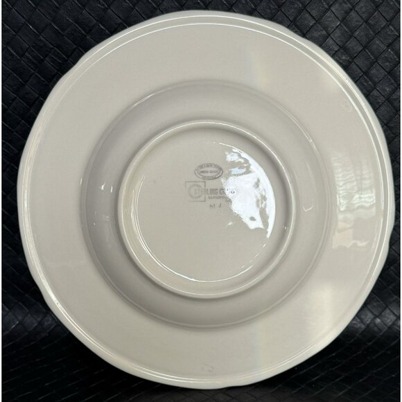 Sterling Vitrified China 9 Inch Wide Rim Bowls Gold Trim Set of 4 Stew Pasta - Picture 4 of 9